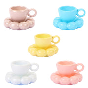 5 Set Miniature Coffee Cups for Dollhouse Miniature Dollhouse Accessories Tiny Coffee Cup Mini Kitchen Accessories Mini Plate for Mini Coffee Shop