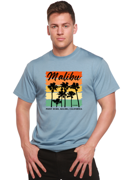 Spun Bamboo Malibu unisex graphic T-shirt with short sleeves, featuring printed bamboo viscose and organic cotton fabric.