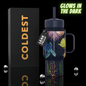 Coldest 6.7oz insulated bottle with a sleek design, featuring a stainless steel body and secure screw-on lid for cold drinks.