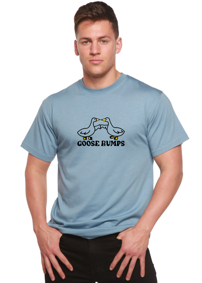 Spun Bamboo Goose Bumps men's short sleeve graphic T-shirt in bamboo viscose and organic cotton with bold print.