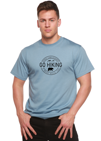 Men's Spun Bamboo graphic T-shirt made from bamboo viscose and organic cotton, featuring a colorful printed design.