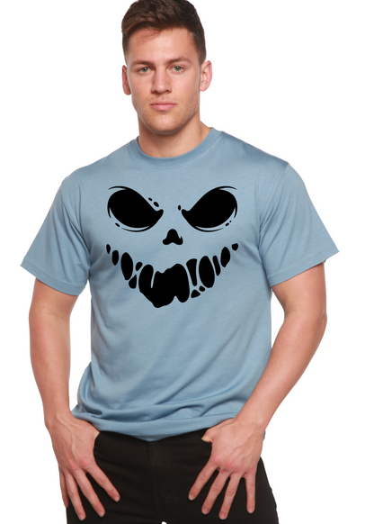 Spun Bamboo Halloween Boo men's short sleeve graphic T-shirt with spooky design in bamboo viscose and organic cotton fabric.