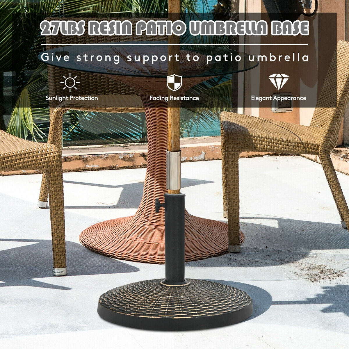 Kids picnic table with stools and foldable adjustable umbrella, ideal for backyard and patio outdoor play.