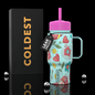 Coldest 6.7oz insulated water bottle with stainless steel finish and leak-proof lid, designed for keeping beverages cold.