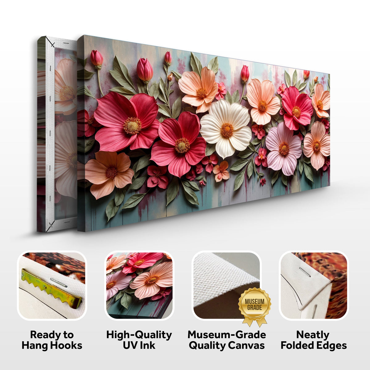 Colorful Floral Realistic Wall Art II