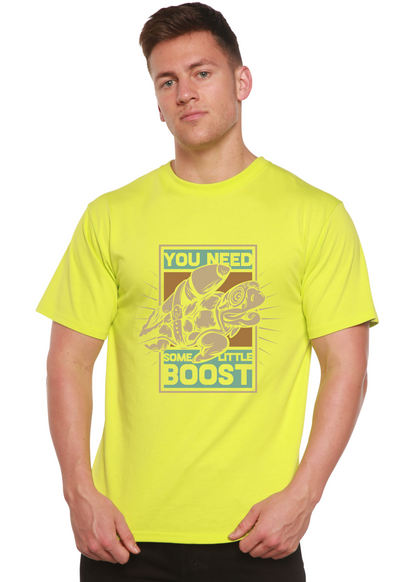 Spun Bamboo men's graphic T-shirt made from bamboo viscose and organic cotton with printed design, short sleeves, casual fit.