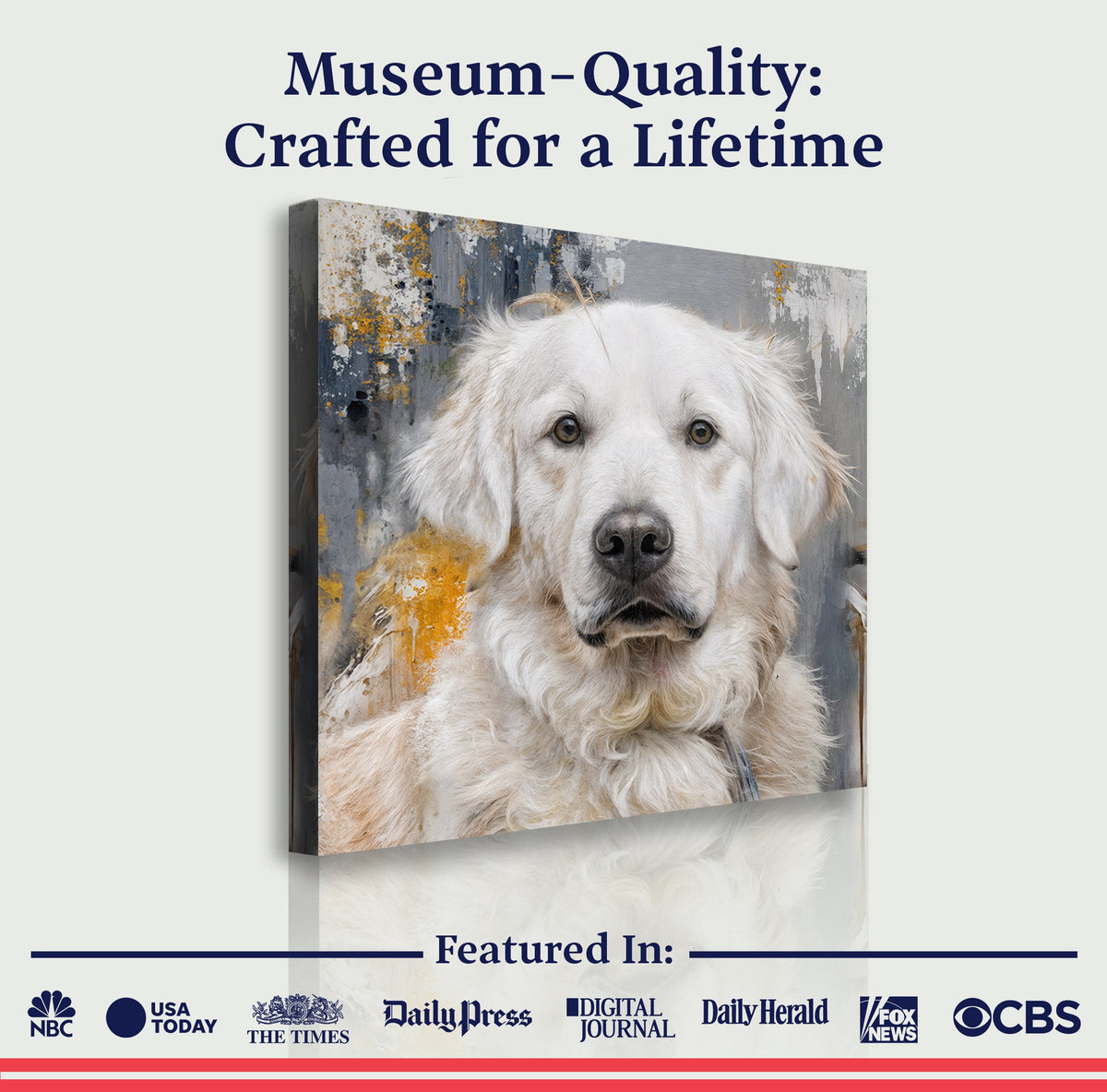 Customized Pet Portrait Abstract Wall Art