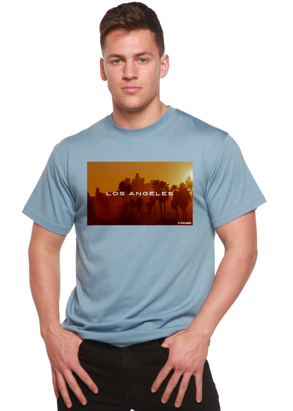 Men's Spun Bamboo Los Angeles graphic T-shirt made of bamboo viscose and organic cotton with short sleeves and city-themed print.