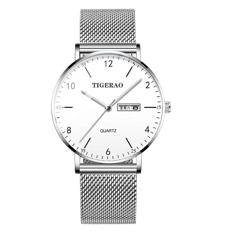 Water-resistant luminous fully automatic movement watch with a classic dial and adjustable strap