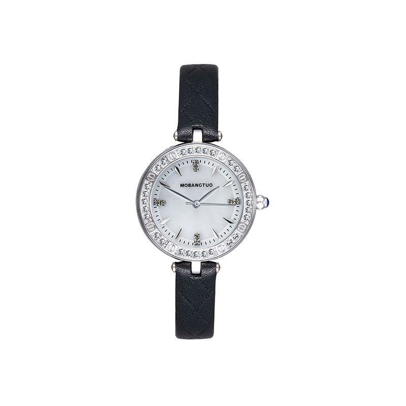 Women's waterproof high-end watch with belt, My Store brand, shown in a close-up product view
