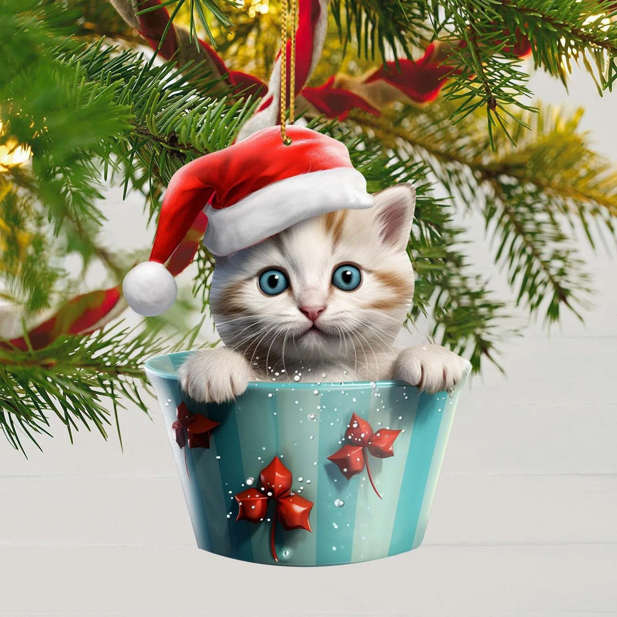 Christmas tree acrylic flat pendant Christmas decoration ornament