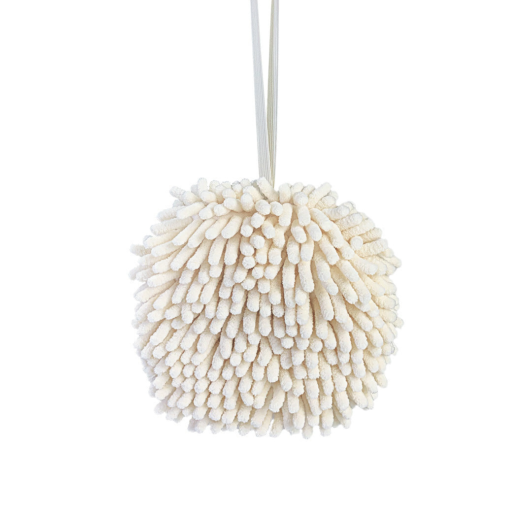 Hanging hand towel by My Store displayed for easy bathroom or kitchen use