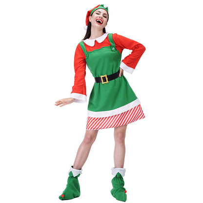 Christmas cosplay performance show clothing, festive holiday costume outfit for stage performances