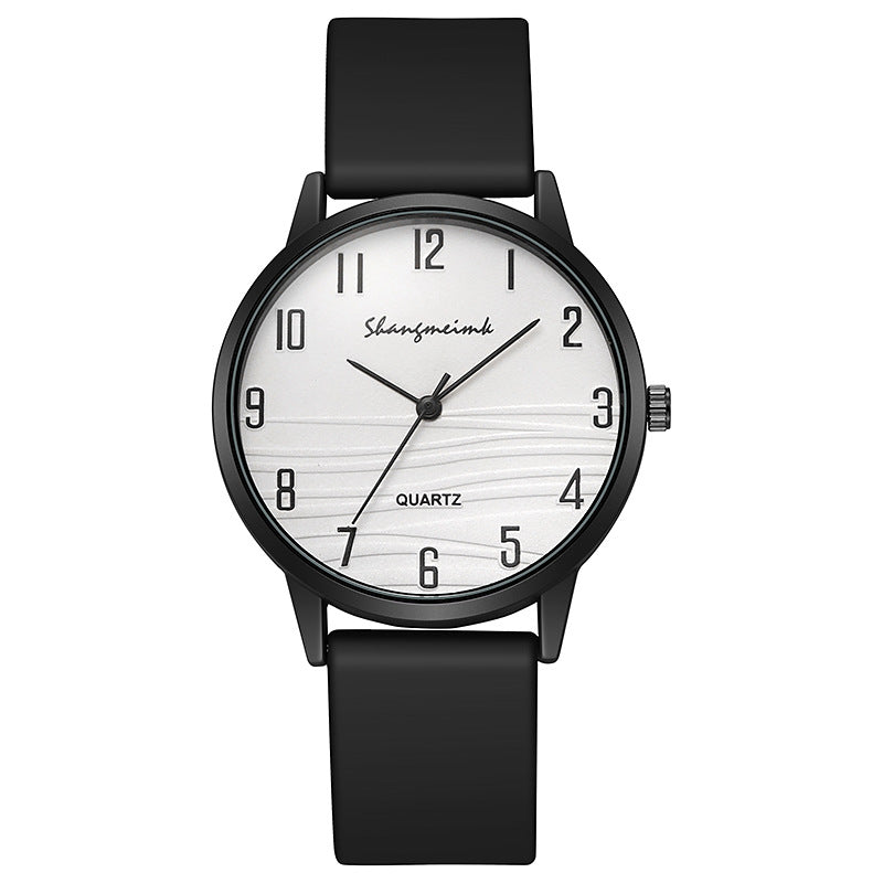 Casual simple jelly color women's watch with a colorful translucent band and minimalist dial