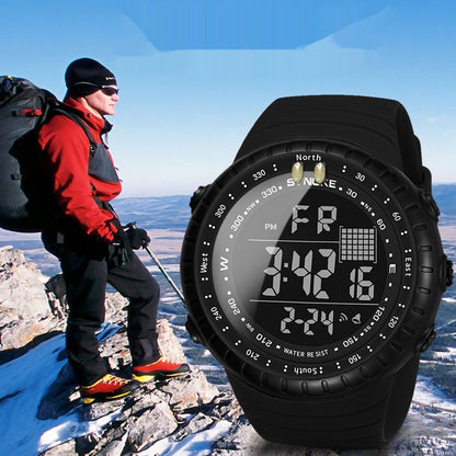 Waterproof multifunctional outdoor electronic watch for men with digital display and durable sport design