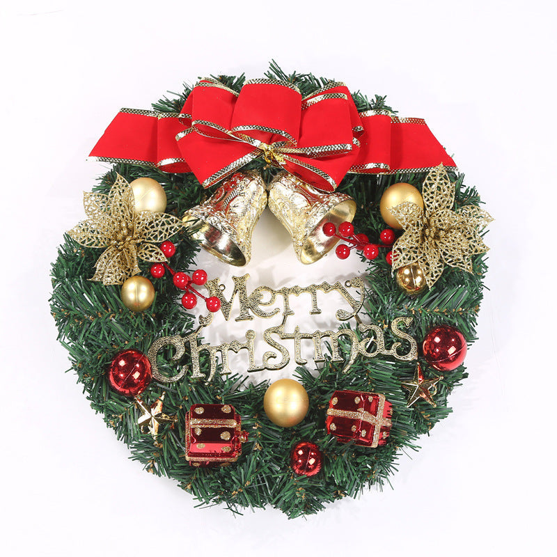 Christmas garland window decoration with festive greenery and seasonal ornaments