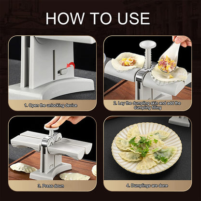 Double-head dumpling mould manual press noodle dumpling maker for kitchen use