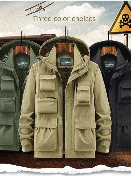 Outdoor shell jacket overalls in a durable, weather-resistant design by My Store