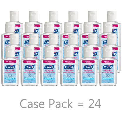 Purell Advanced Hand Sanitizer 70% Ethyl Alcohol Gel, Bottle, 2 ounces 9605-24