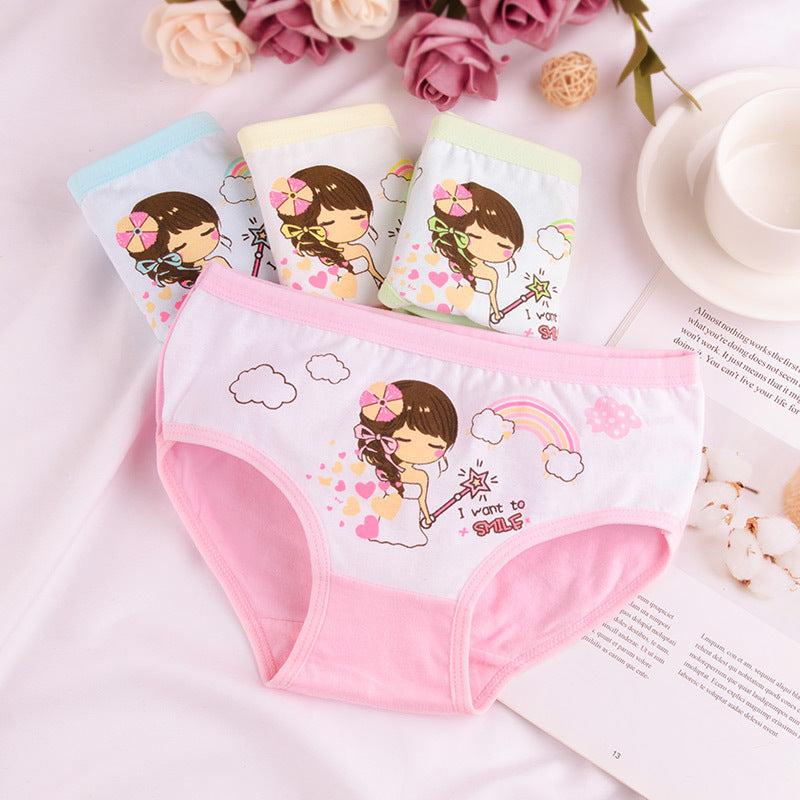 Girls’ pure cotton boxer underwear by My Store, children’s style