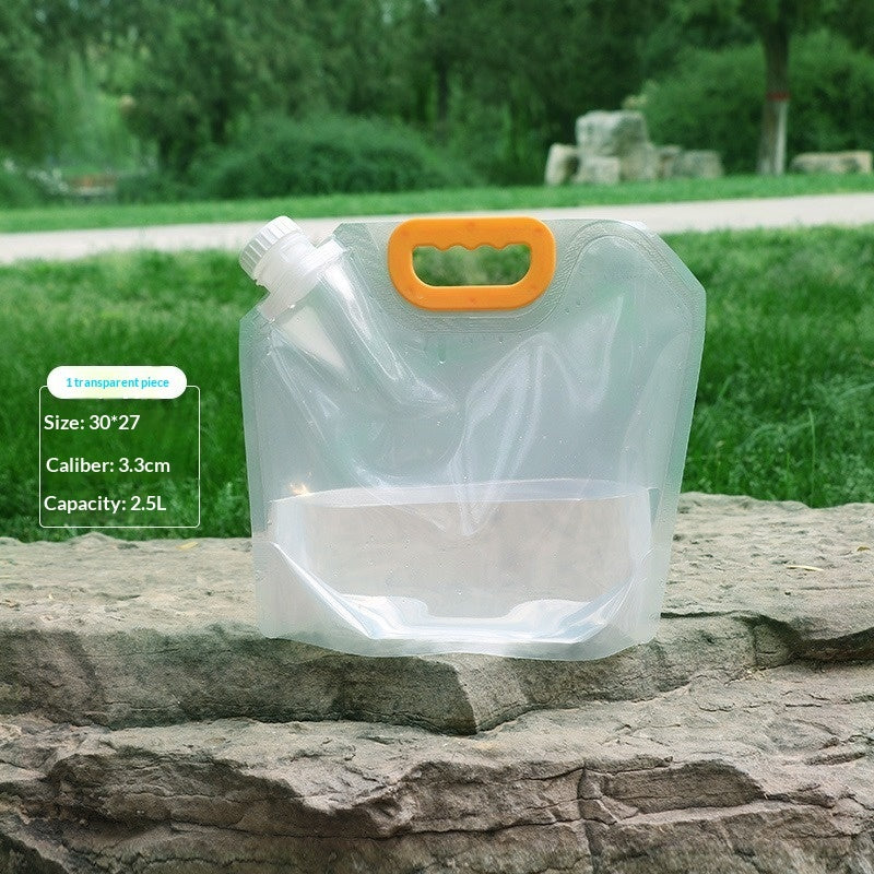 Foldable PVC outdoor camping water bag container for hiking and portable water storage