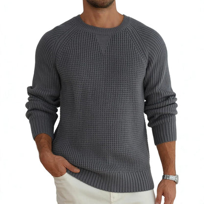 Trendy versatile long-sleeve pullover with round neckline from My Store
