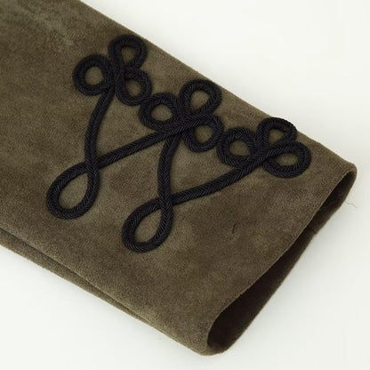 Womens Suede Stand-Neck Jacket Coat