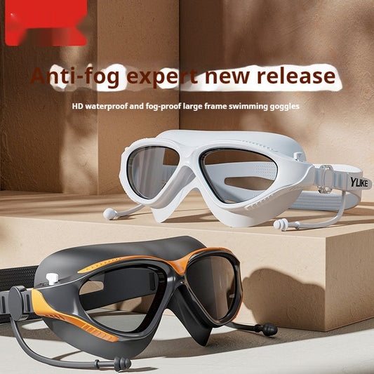 Anti-fog professional swimming goggles for men and women, clear lenses and adjustable strap