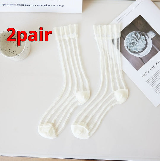 Women's thin mid-calf solid-color lace-up socks in black with visible crisscross lacing detail