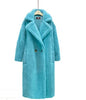 Elegant Long Lamb Cashmere Coat