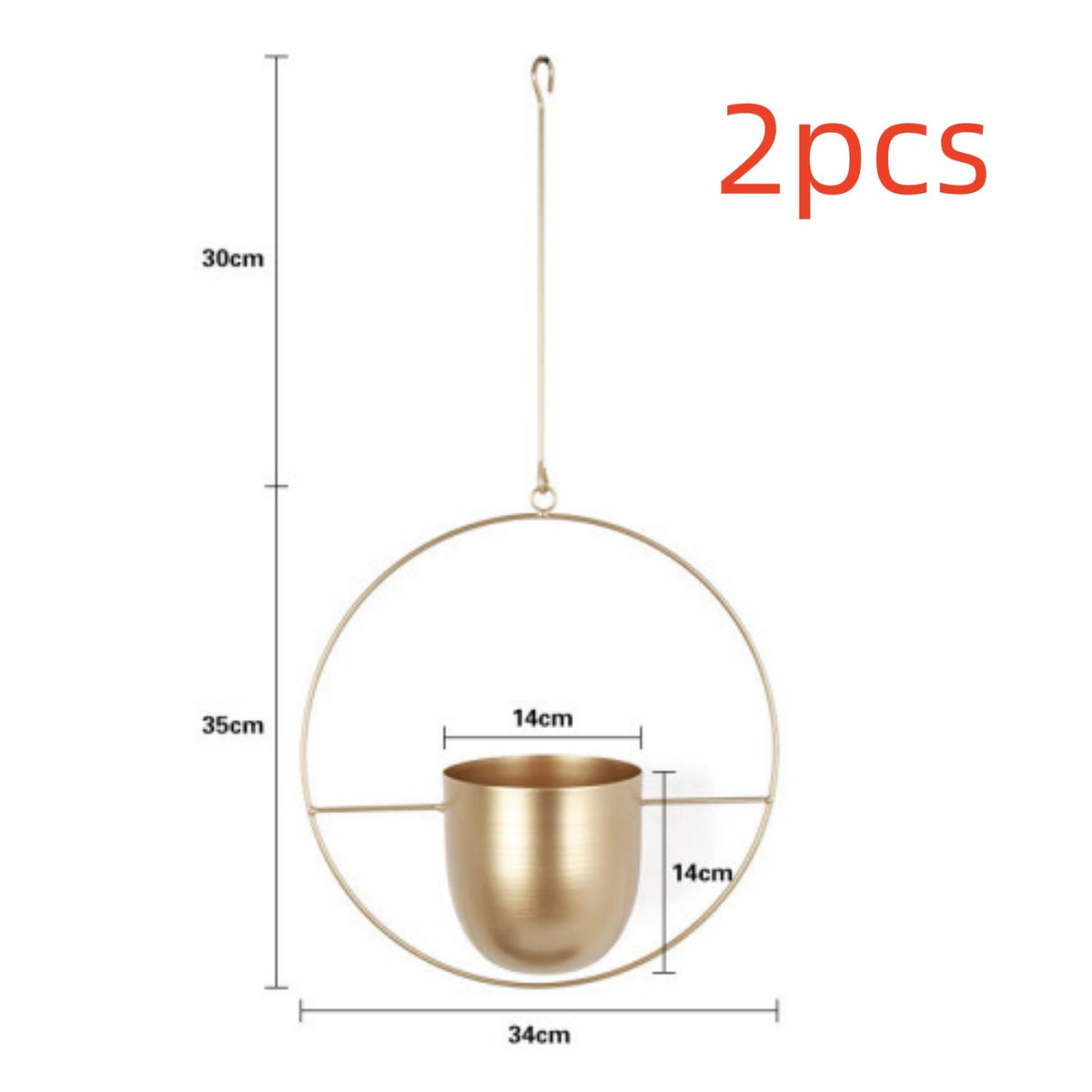 Nordic-style hanging iron flower pot for hydroponic orchids, minimalist potted plant decoration