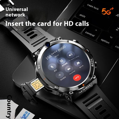 H10 multi-function dual camera sports smart phone watch in black, featuring a digital display and wristband