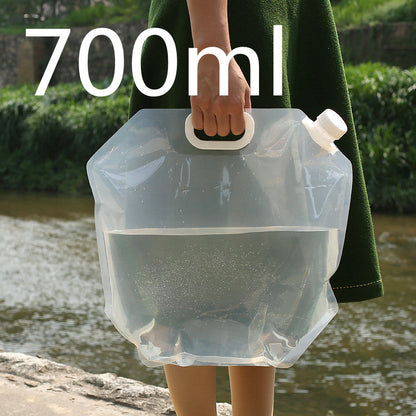 Foldable PVC outdoor camping water bag container for hiking and portable water storage