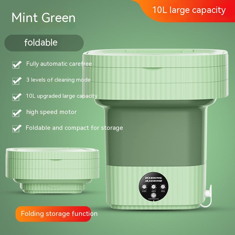 Plastic folding automatic washing machine for underwear, socks, baby clothes, pet clothes, and dormitory use
