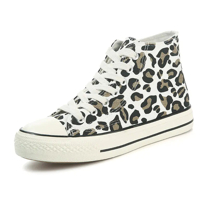 Women's Casual Leopard Print Canvas Shoes (Low/High-top)