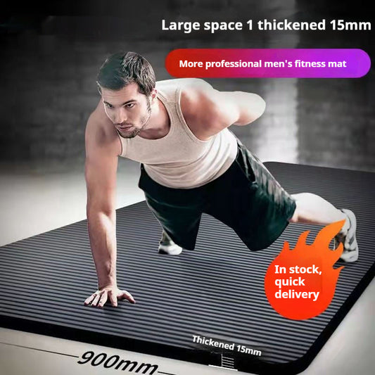 Fitness yoga mat by My Store displayed flat for exercise and stretching