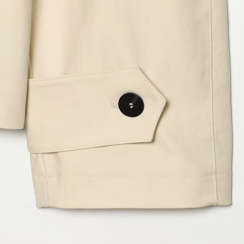 Women's loose-fitting short lapel trench coat by My Store