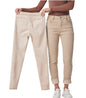 BackUpMyFilesNow CozyFleece women's winter skinny jeans in dark wash, featuring a snug fleece lining and slim fit design.