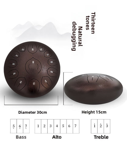 12-inch 13-note Lotus Heart Edition instrument by My Store with lotus heart design