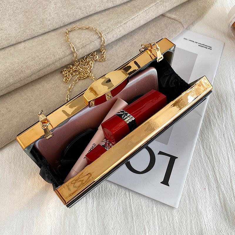 Women's high-end patch acrylic evening bag by My Store
