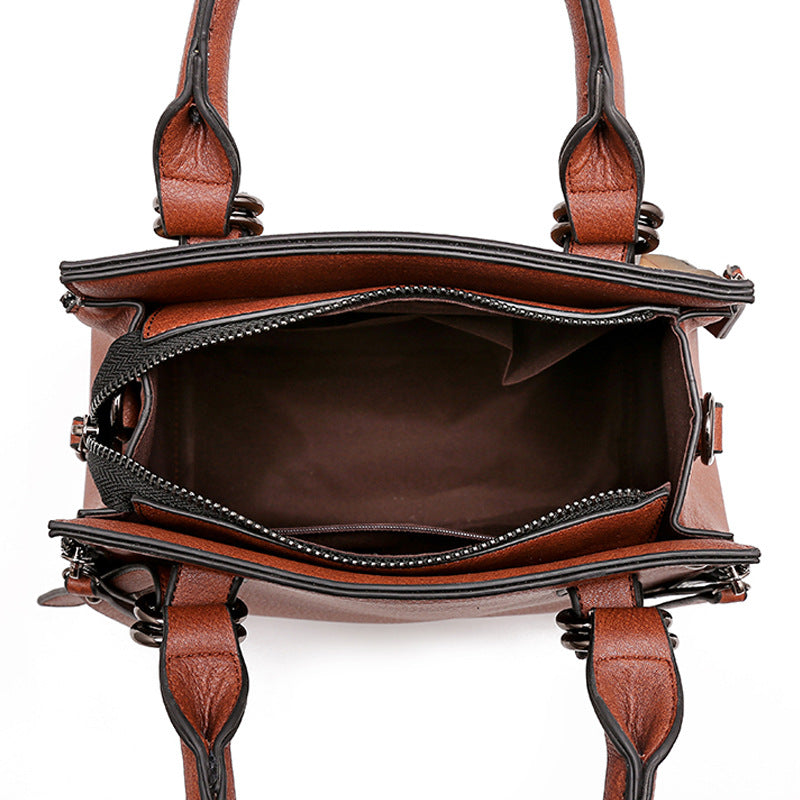 BACKUPMYFILESNOW® women's tote bag and crossbody handbag in stylish design, featuring leather straps and spacious interior.