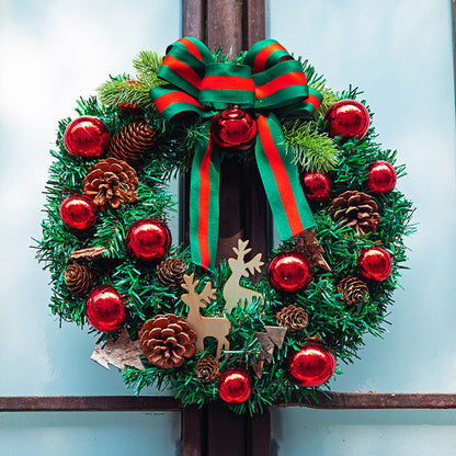 Christmas decorations creative garland ornaments displayed for festive holiday décor