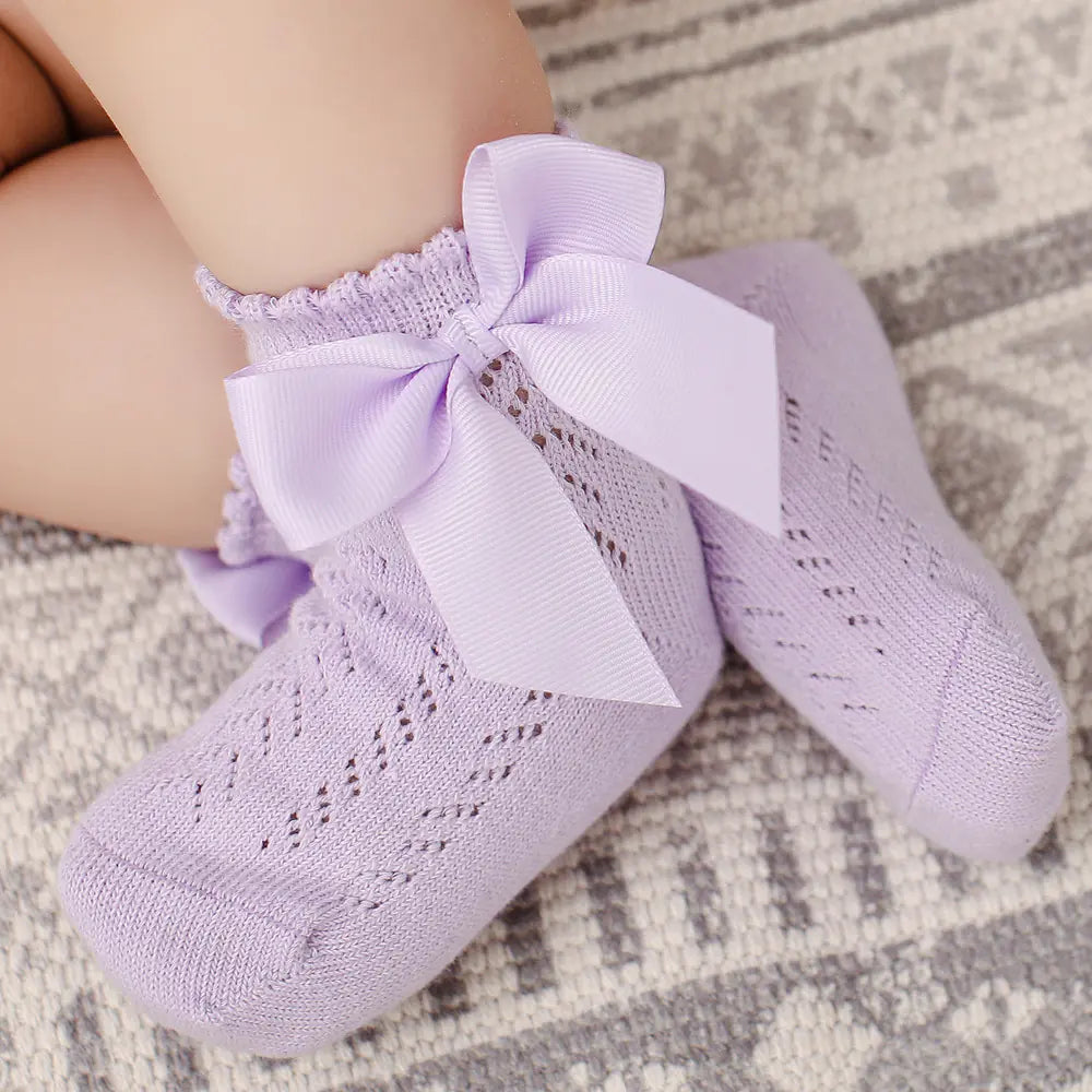 Bowknot Baby Socks for 0-4 Years - Princess Style