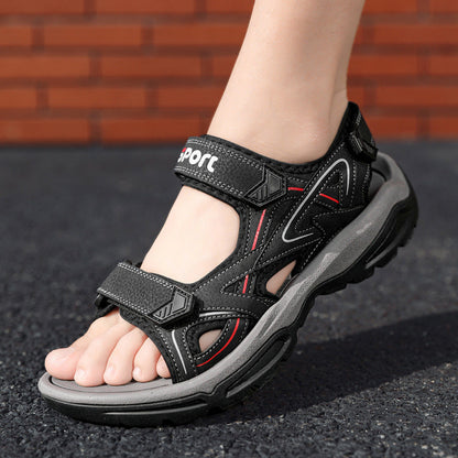 Men's casual beach sandals in a summer style with open-toe design and adjustable straps