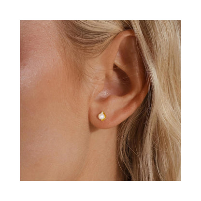 Stylish simple and versatile ear studs by My Store, minimalist design close-up