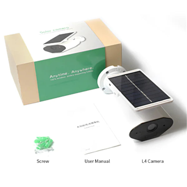Solar Outdoor Security Camera with Waterproof Design