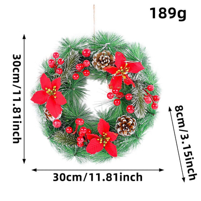 Christmas wreath decoration with festive greenery and ornaments from My Store