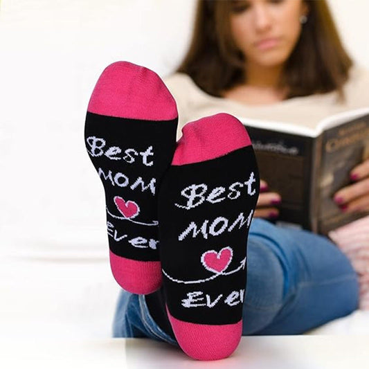 Women's Mother's Day holiday socks with letter print design by My Store