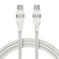 Anker 6ft white USB-C to USB-C cable with upcycled braided design, supports 240W charging for fast device power transfer.