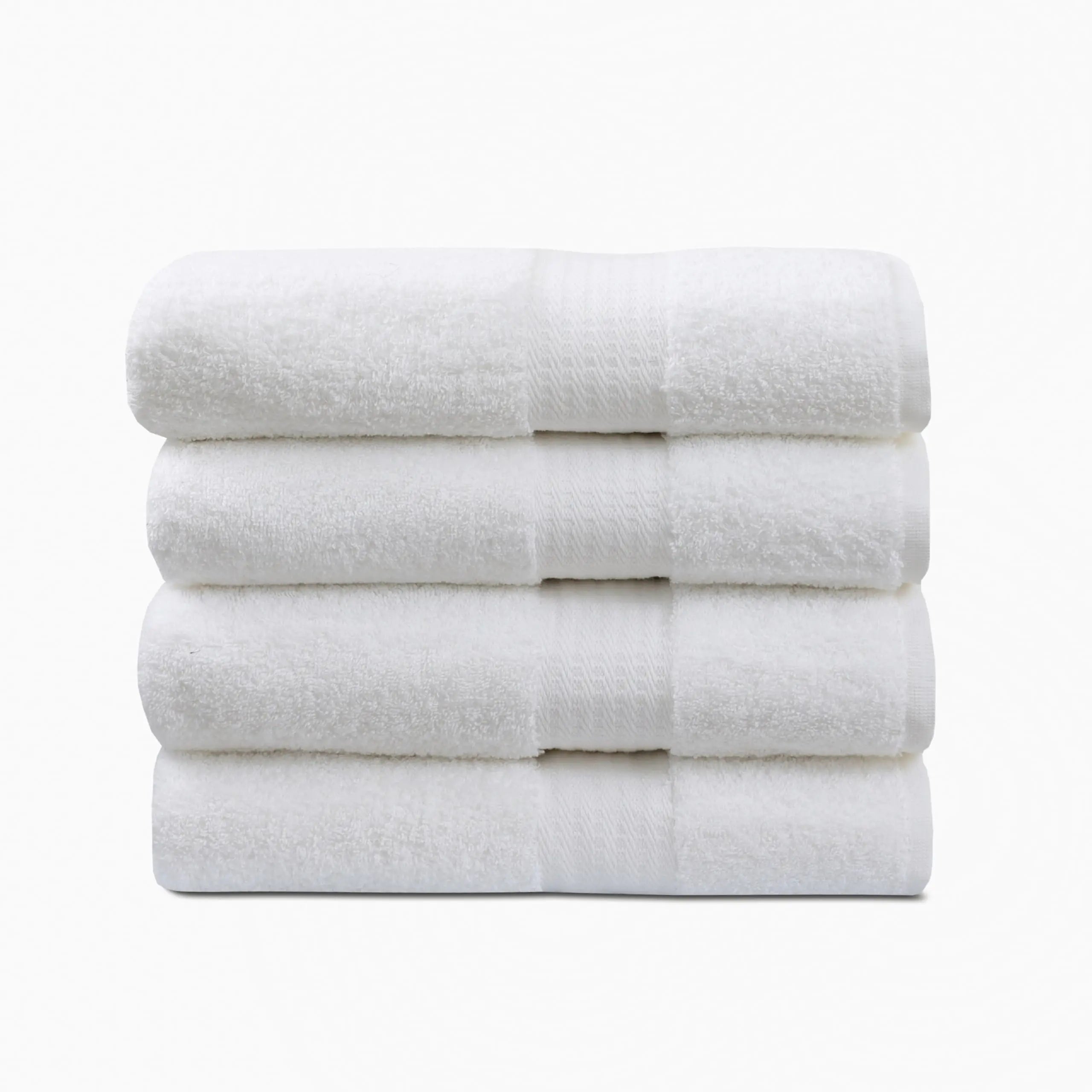 1888 Mills 4 Pack Premium Bath Towel Set True Classics Premium Cotton Blend Super Soft and Highly Absorbent Bath Towels for Bathroom Hotels Spa and Gym White